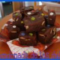 Brownie de chocolate,galletas maria y lacasitos