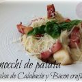 Gnocchi de patata con salsa de calabacín y[...]