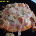PIZZA CON BASE DE PECHUGA DE POLLO