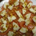 Ensalada de tomate y queso tierno