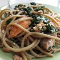 Espaguetis con salmón y espinacas - Menú de[...]