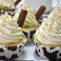 Cupcakes de chocolate blanco con frosting de[...]