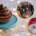  Cupcakes navideños de turrón de chocolate y[...]