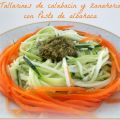 Tallarines de calabacín y zanahoria con pesto[...]