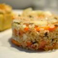 Ensalada de arroz y zanahoria prensada