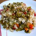 Arroz vegetariano en olla