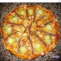 Pizza de anchoas y alcachofas