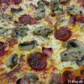 Pizza de chorizo, champiñones y jamón york con[...]
