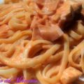 Espaguetis con tomate y nata