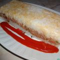 Pastel de arroz con parmesano relleno de carne