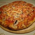Pizza integral de jamón york y champiñones (th)