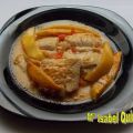 Merluza en salsa de curry y mango