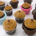 Cupcakes de chocolate con buttercream de moca