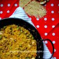 Paella de quinoa y champiñones