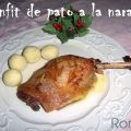 Confit de pato a la naranja