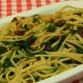 Espaguetis con espinacas receta fácil