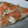 Pizza de salmón y Philadelphia