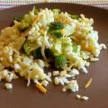 Ensalada de arroz con brócoli y queso