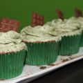 Cupcakes de té verde con chocolate