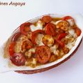 Ensalada Tibia de Mozzarella, Tomate y Gambones
