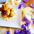 Buñuelos de flores de azafrán con salsa de[...]