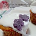 Cupcakes de mermelada de violetas