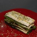 Lasaña de tofu y pimiento verde