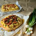 Pizza de macarrones con queso
