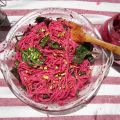 Espaguetis rosas con remolacha, dos recetas