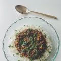 Curry de lentejas con arroz. Receta 100% vegetal
