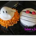 Cupcakes de momia y de fantasma para Halloween
