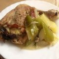 Pollo al horno al romero con pimiento verde y[...]