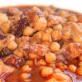 CALLOS DE PULPO CON GARBANZOS