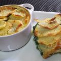 Gratinado de patatas y espinacas