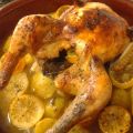 Pollo al horno con patatas y limón