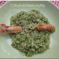 Risotto Verde de Calamares y Cigalas