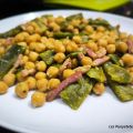 JUDIAS VERDES CON GARBANZOS Y BACON