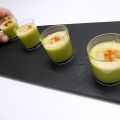 Crema de espárragos verdes y langostinos con[...]