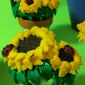 Cupcakes de girasol.
