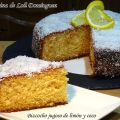 Bizcocho jugoso de limón y coco