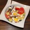 ENSALADA DE GARBANZOS, TOMATE Y SARDINILLAS