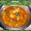 sopa de verduras y fideos con morcilla oreada