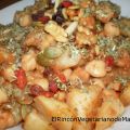 Aderezo picante de patatas con frutos secos