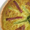 Quiche de jamon serrano y espárragos verdes