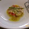 Tartar de lubina a la naranja