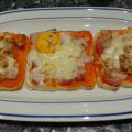 Tostas de atún, bacón y queso