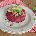 Tortitas integrales de remolacha y plátano