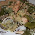 Salmón con judías