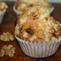 Muffins con nueces y chocolate blanco