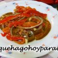 Ensalada de pimiento asado y tomate
